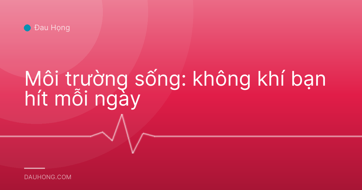 Môi trường sống: không khí bạn hít mỗi ngày